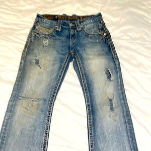 Used Rock Revival Lt Blue 30 x 32 jeans